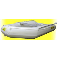 7.5' White Inflatable Boat with High Pressure Air Deck Floor