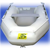 8.5' White Inflatable Boat with High Pressure Air Deck Floor