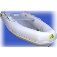 12' White Inflatable Boat with High Pressure Air Deck Floor