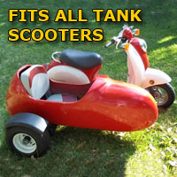 Tank Side Car Scooter Moped Sidecar Kit