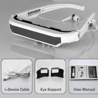 72"Virtual Video Glasses Eyewear Iwear for Apple player -your private theater