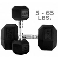 Rubber Hex Dumbbell