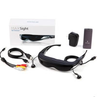 80" iTheater 3DMAX Virtual Video Glasses For 3D Movies Eyewear
