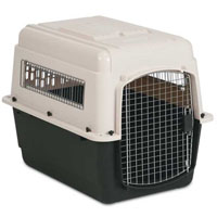 Durable Front Load Bleached Linen and Black Kennel in Four Sizes