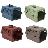 Deluxe Easy Travel Multicolored Front Load Kennel in Four Sizes