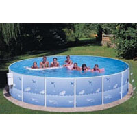 Splasher 12ft Round 36" Galv. Steel Above Ground Swimming Pool