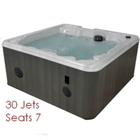 QCA 7 Person Hot Tub Spa with 30 Jets & 4HP Pump