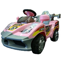 Kids Ride On Pink Power Racer