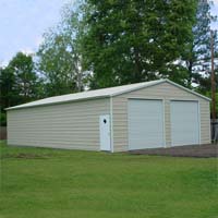 28' x 46' x 10' Vertical Roof Eco-Friendly Steel Carport Garage - Installation Included