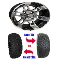 Brand New 23" Lifted Golf Cart Tires and 12" RX121 Wheels Set