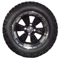 Brand New Lifted Golf Cart Tires and 14" Optimus Black Wheels Set