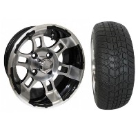 Brand New Lifted Golf Cart Tires and 12" RHOX 121 Wheels Set