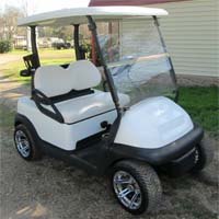 48V White Baller Edition Club Car Precedent Lifted Golf Cart