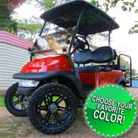 48V Burnt Orange Club Car Precedent Electric Golf Cart