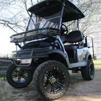 Black Pipe Line Edition Club Car Precedent Lifted Electric Golf Cart