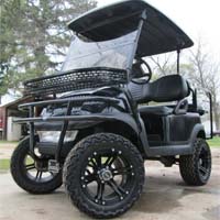 48V Black Club Car Precedent Lifted Electric Golf Cart
