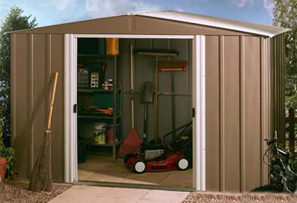 shed metal kit arrow sfl storage 10x10 doors