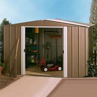 Arrow 10' x 10' European Metal Storage Shed Kit