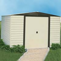 Vinyl Dallas 8'x6' Arrow Backyard Metal Storage Shed Kit