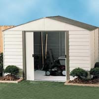 Vinyl Milford 10'W x 8'D Arrow Outdoor Metal Storage Shed Kit