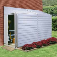 Yardsaver 4'W x 10'D Arrow Small Outdoor Metal Storage Shed Kit