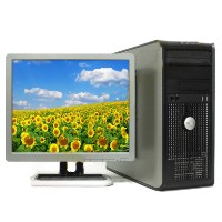Refurbished Dell Optiplex Dual Core 3.4 GHZ Desktop PC 2GB 80GB WIN 7, LCD