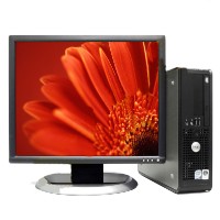 Dell Dual Core Desktop Computer PC Keyboard Mouse Speakers Win 7, LCD Monitor
