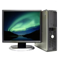 Dell Optiplex Desktop PC Computer Core 2 Duo 6GB 250GB WIN 7 Pro 64, LCD Monitor