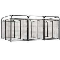 4' x 6' x 6' Multiple Modular Welded Wire Kennel Dog Run for Three Dogs