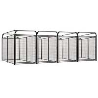 4' x 6' x 6' Multiple Modular Welded Wire Kennel Dog Run for Four Dogs