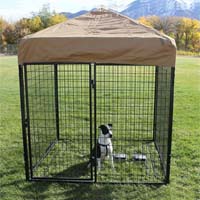 6' x 12' x 6' Complete Welded Wire Modular Dog Kennel