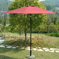9' Outdoor Aluminum Patio Shade Umbrella With Tilt