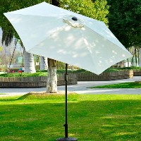 9' Outdoor Aluminum Patio Shade Umbrella With Tilt - Cream