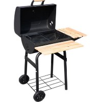 Charcoal BBQ Barbecue Backyard Patio Grill Smoker Cooker With Wheels