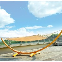 Cypress Wooden Arc Hammock Stand with Hammock
