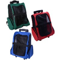 High Quality Deluxe Pet Dog Carrier Backpack Luggage Box w/Wheels