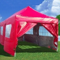 Heavy Duty 10' x 20' Red EZ Pop Up Party Tent