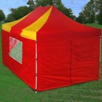 Heavy Duty 10' x 15' Red / Yellow Pop Up Tent