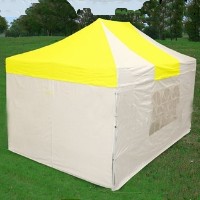 10'x15' Yellow & White Pop Up  Canopy / Tent