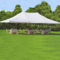 High Quality White 20' x 30' Commercial Grade Party Tent With Mosquito Netting