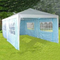 High Quality 10' X 20' White & Blue Party Tent with Windows
