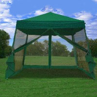 8' x 8' Easy Pop Up Green Canopy Tent with Net