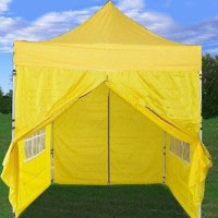 8' x 8' Easy Pop Up  Yellow Canopy / Tent
