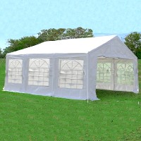 White 10' x 20' Canopy Carport Shade Party Tent