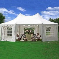 High Quality Octagonal 22' x 16' White Party Tent