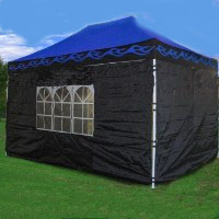 Brand New 10' x 15' Blue Flames Pop Up  Canopy / Tent