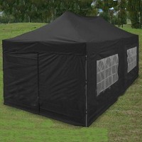 Black 10' x 20' Pop Up Canopy Party Tent