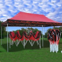 Red Flame 10' x 20' Pop Up Canopy Party Tent