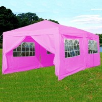 10x20 Pink Easy Set Pop Up Party Tent Canopy Gazebo