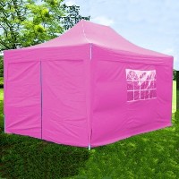 10x15 Easy Pop Up Pink Party Tent Canopy Gazebo